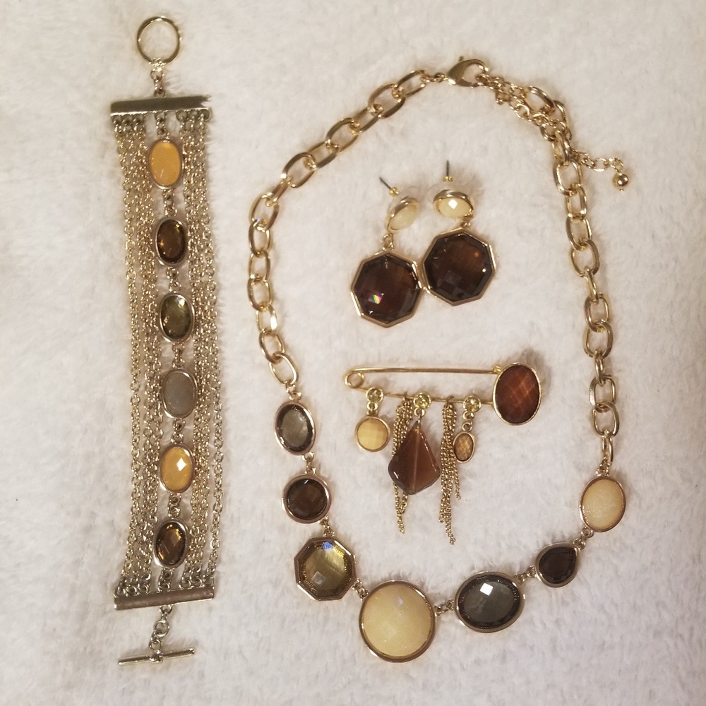 Dillard's 4-pc gold jewelry set